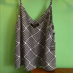 F21 Polyester Pattern Top!